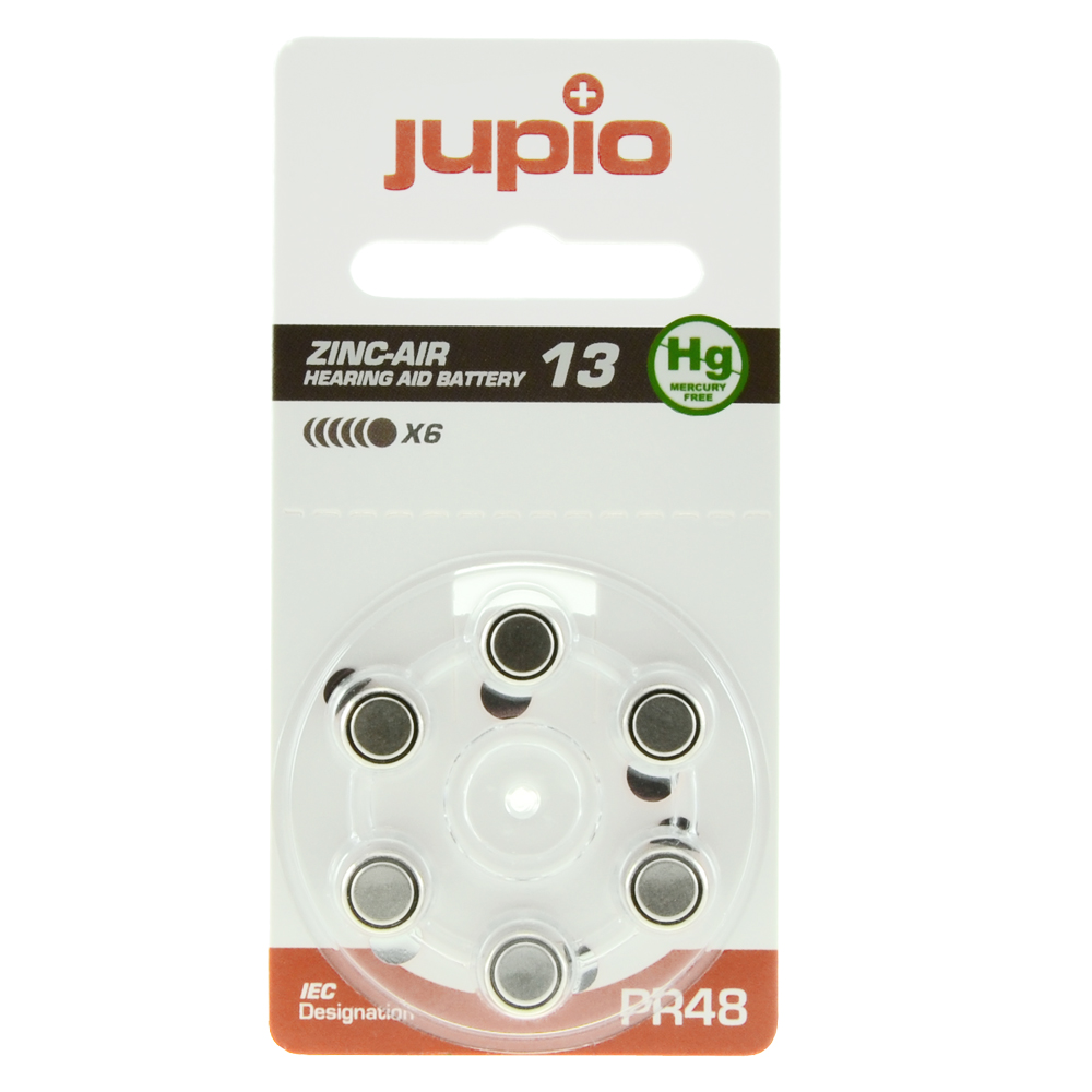 Hearing Aid 13 Zinc Air Orange PR48 6 pcs