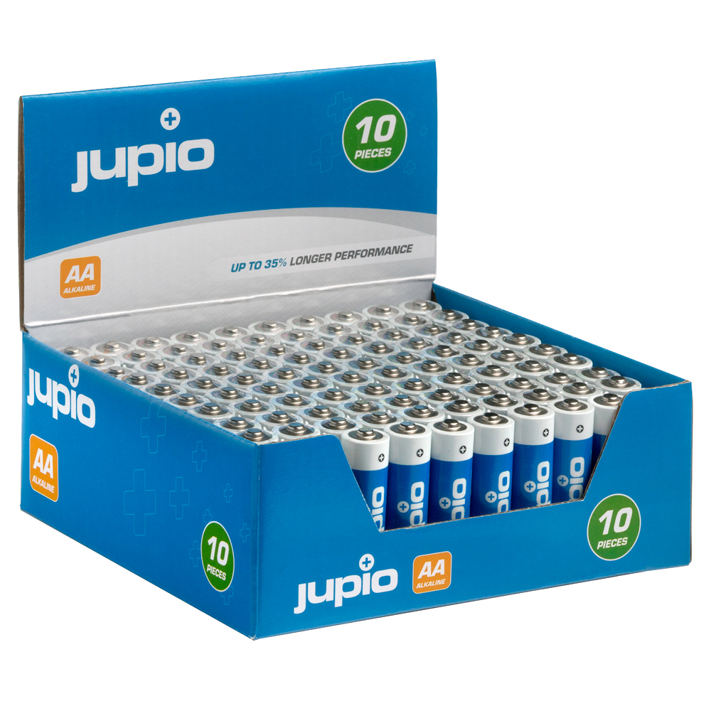 Alkaline AA Batteries Display Box 10 x 10 Pack (100 pcs)
