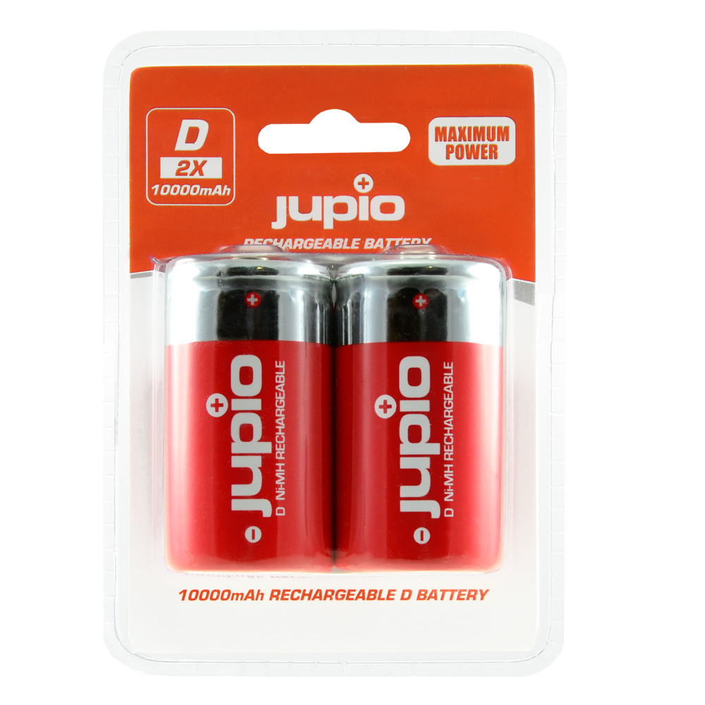 Rechargeable Batteries D 10.000mAh 2 pcs