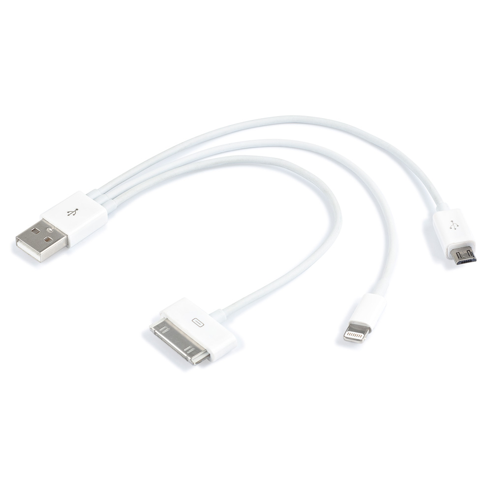 3-in-1 kabel voor PowerVault (iPhone 4, iPhone 5, Micro USB)