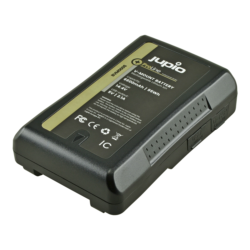 V-Mount battery LED Indicator 14.4v 6600mAh (95Wh) - D-Tap and USB 5v DC Output