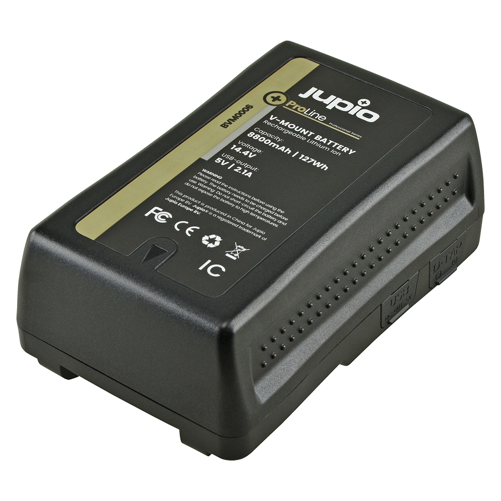 V-Mount battery LED Indicator 14.4v 8800mAh (127Wh) - D-Tap and USB 5v DC Output