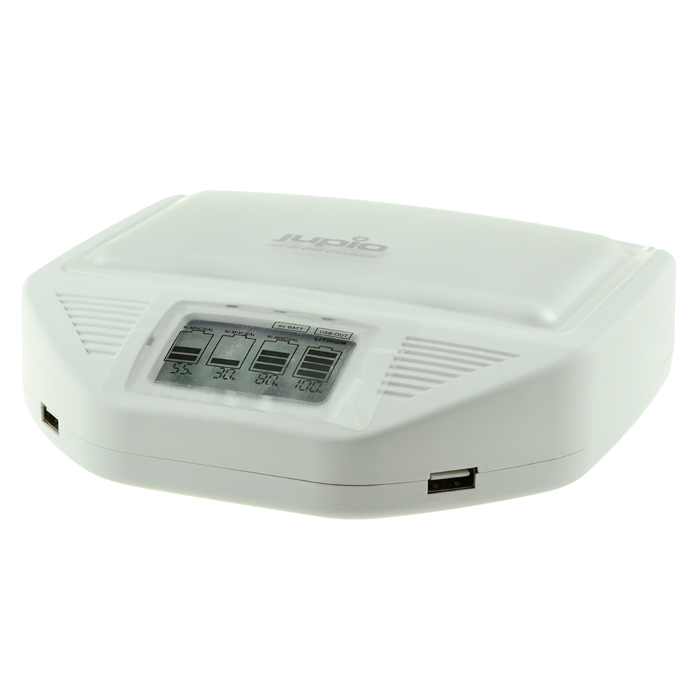 Jupio All-In-One Charger (AA/AAA/9V/C/D/16500/18650/26650)